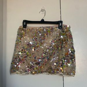 NWT Zara sequin mini skirt